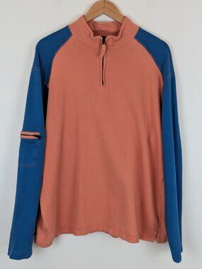 Territory Ahead Two Tone Color-block 1/4 Zip Pullover Sweatshirt